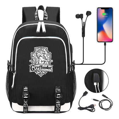 Magic School Youth Student Backpack Usb Men's And Women's Leisure Backpack