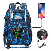 Legend Of Zelda Usb Earphones, Youth Backpacks, Men's And Women's Leisure Travel Backpacks