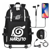 Naruto Print Usb Youth Student Backpack Casual High-capacity Travel Backpack