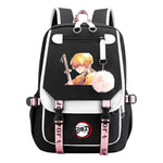 Cartoon Fashion Usb Youth Student Backpack Boy's And Girl's Leisure Ribbon Flip Backpack