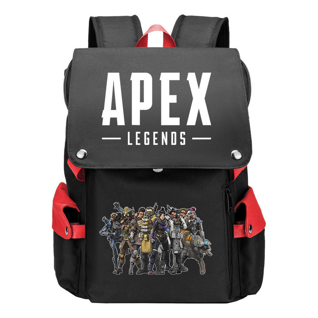 Apex Hero Print Usb Charging Cap Head Style Student School Bag Casual Backpack