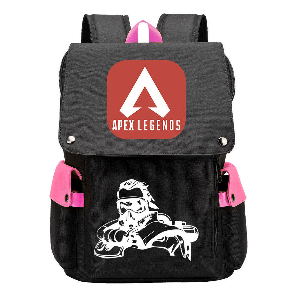 Apex Hero Print Usb Charging Head Youth School Bag Casual Backpack