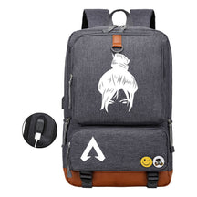 Apex Hero Print Usb Student Backpack For Leisure Travel Backpack