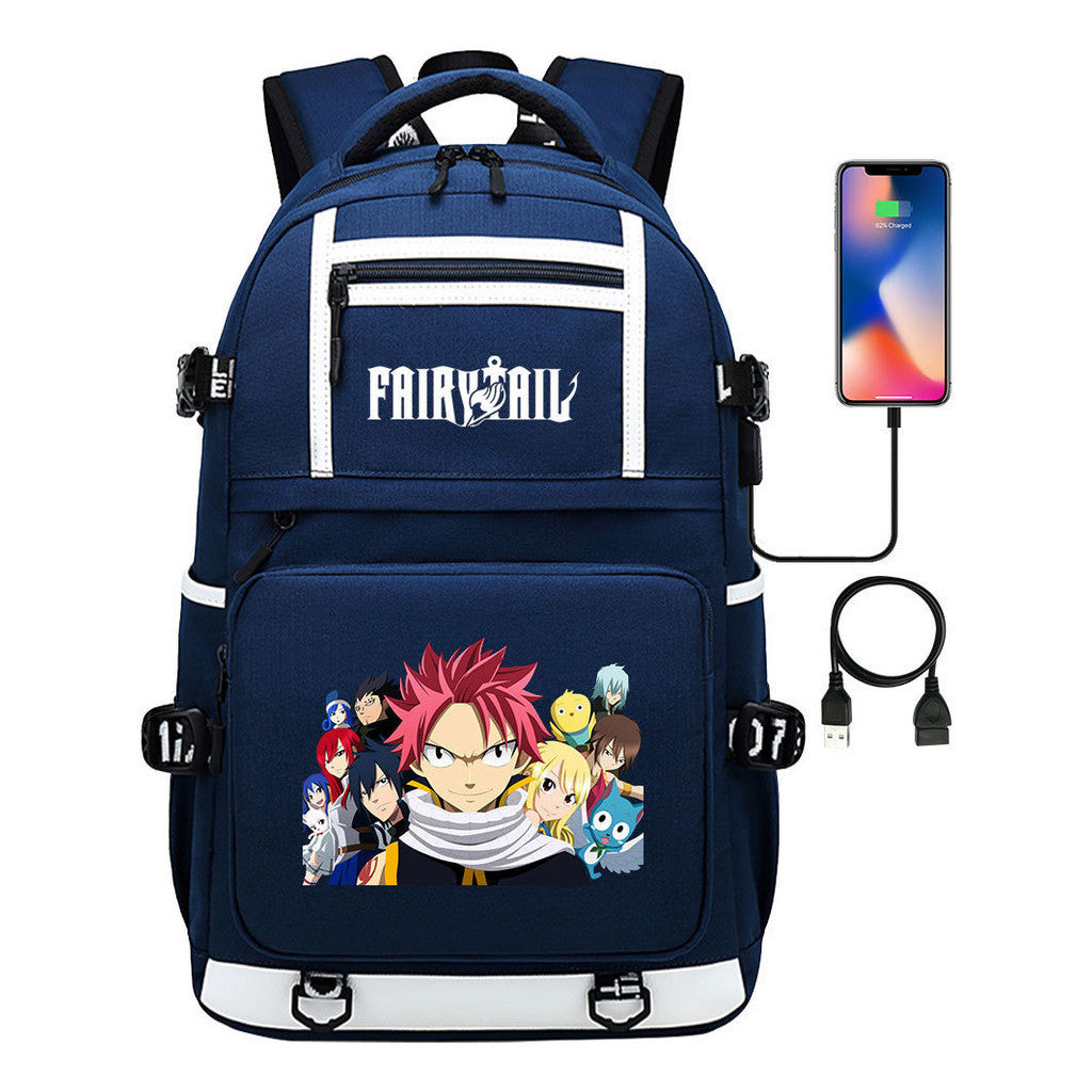 Usb Youth Student School Bag Men's And Women's Backpack Leisure Travel Bag