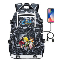 Seven Major Crimes In Comics, Printed Usb Youth Student Backpack, Men's And Women's Leisure Travel Backpack