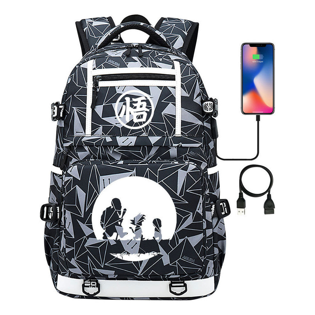 Usb Student Backpack Men's And Women's Backpack Leisure Travel Bag