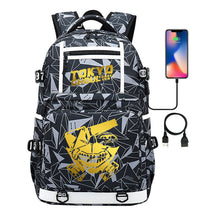 Golden Anime Tokyo Ghoul Print Usb Youth Student Backpack For Men And Women Leisure Travel Backpack