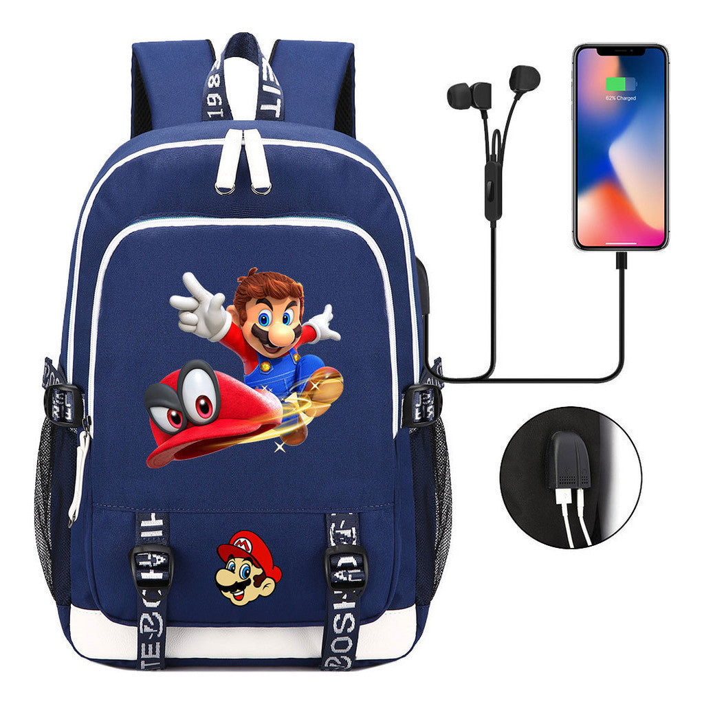 Usb Youth Student Backpack For Men And Women's Leisure Sports Backpack