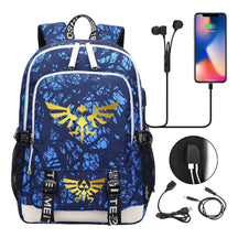 Golden Usb Youth Student Backpack For Leisure Sports Backpack