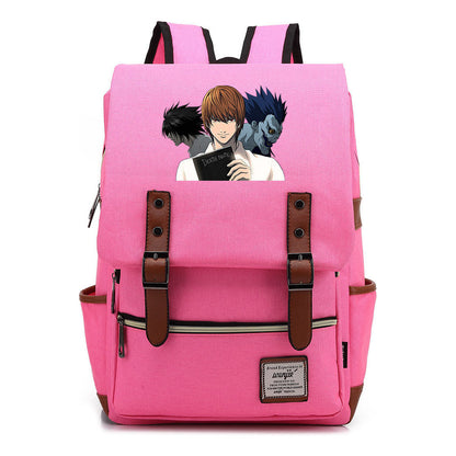Manga Death Note Youth Student School Bag Men's And Women's Leisure Belt Buckle Backpack