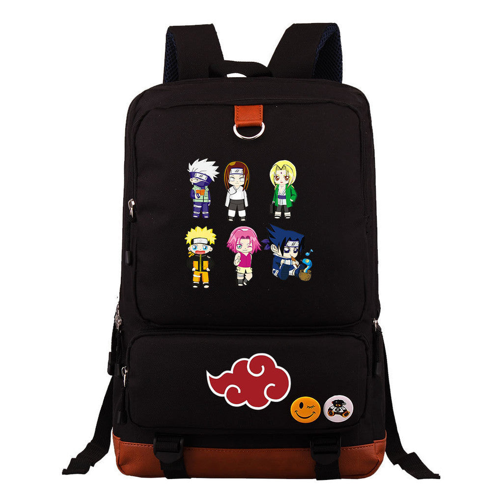 Cartoon Day Marvel Naruto Uchibo Youth Student School Bag Large Capacity Travel Bag Men's And Women's Backpack