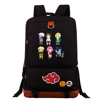 Cartoon Day Marvel Naruto Uchibo Youth Student School Bag Large Capacity Travel Bag Men's And Women's Backpack