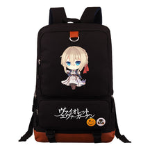 Violet Eternal Garden Printed Student School Bag Large Capacity Travel Bag Men's And Women's Backpack