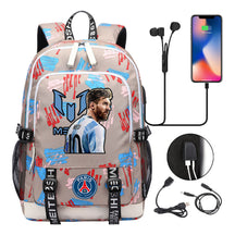 Sports Football Star Usb Youth Student Backpack For Men And Women's Leisure Sports Backpack