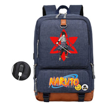Naruto Print Usb Youth Student Backpack For Men And Women Leisure Travel Backpack