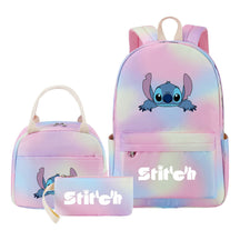 Interstellar Baby Stitch Youth Student Girls School Bag Lunch Bag Three Piece Set Backpack Set