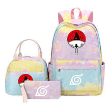 Naruto Teenage Student Girls School Bag Lunch Bag Three Piece Set Backpack Set