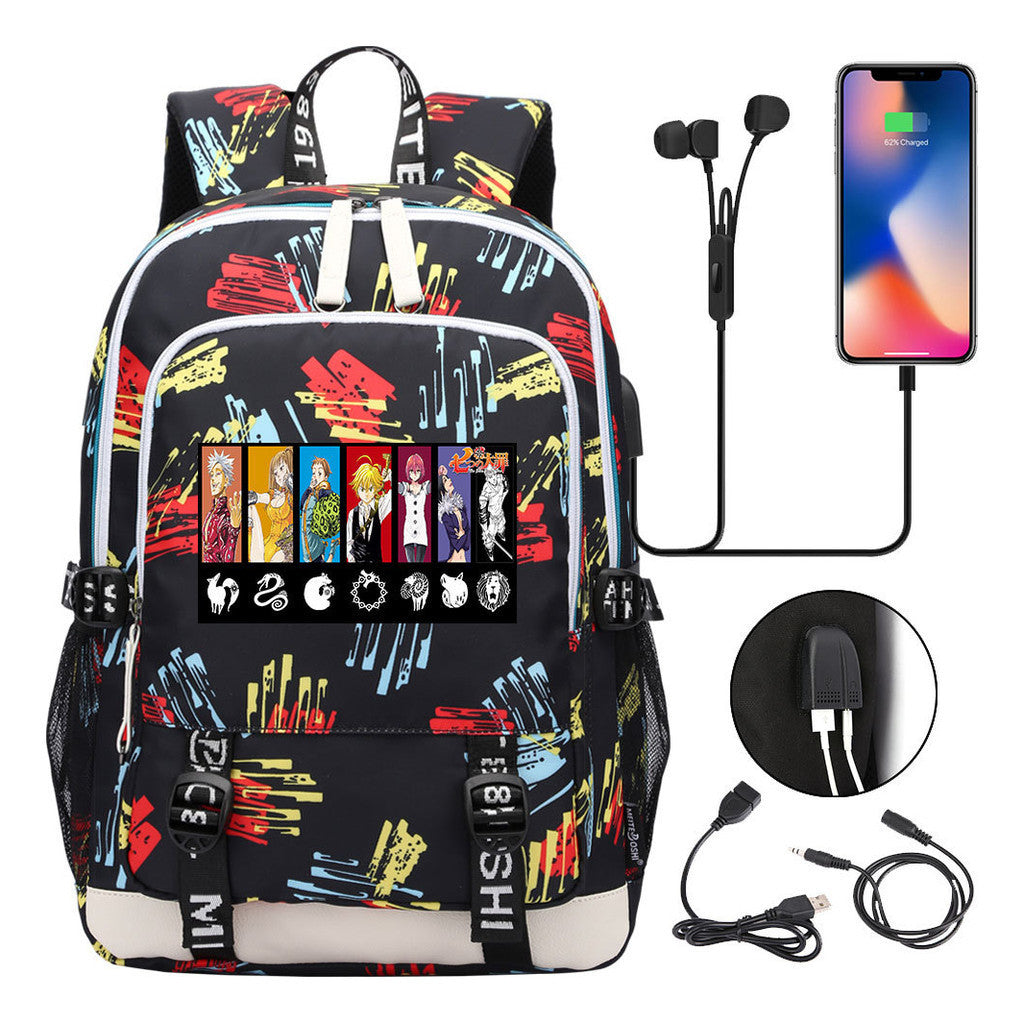 Junior Student Backpack Usb Leisure Backpack For Boys And Girls