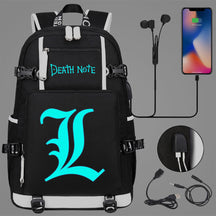 Death Note Usb Youth Student Backpack Leisure Travel Backpack