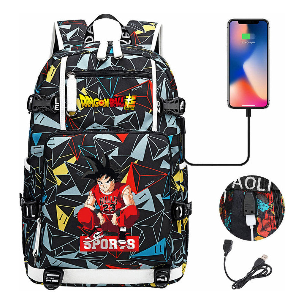 Usb Large Capacity Youth Student Backpack For Men And Women's Leisure Travel Backpack
