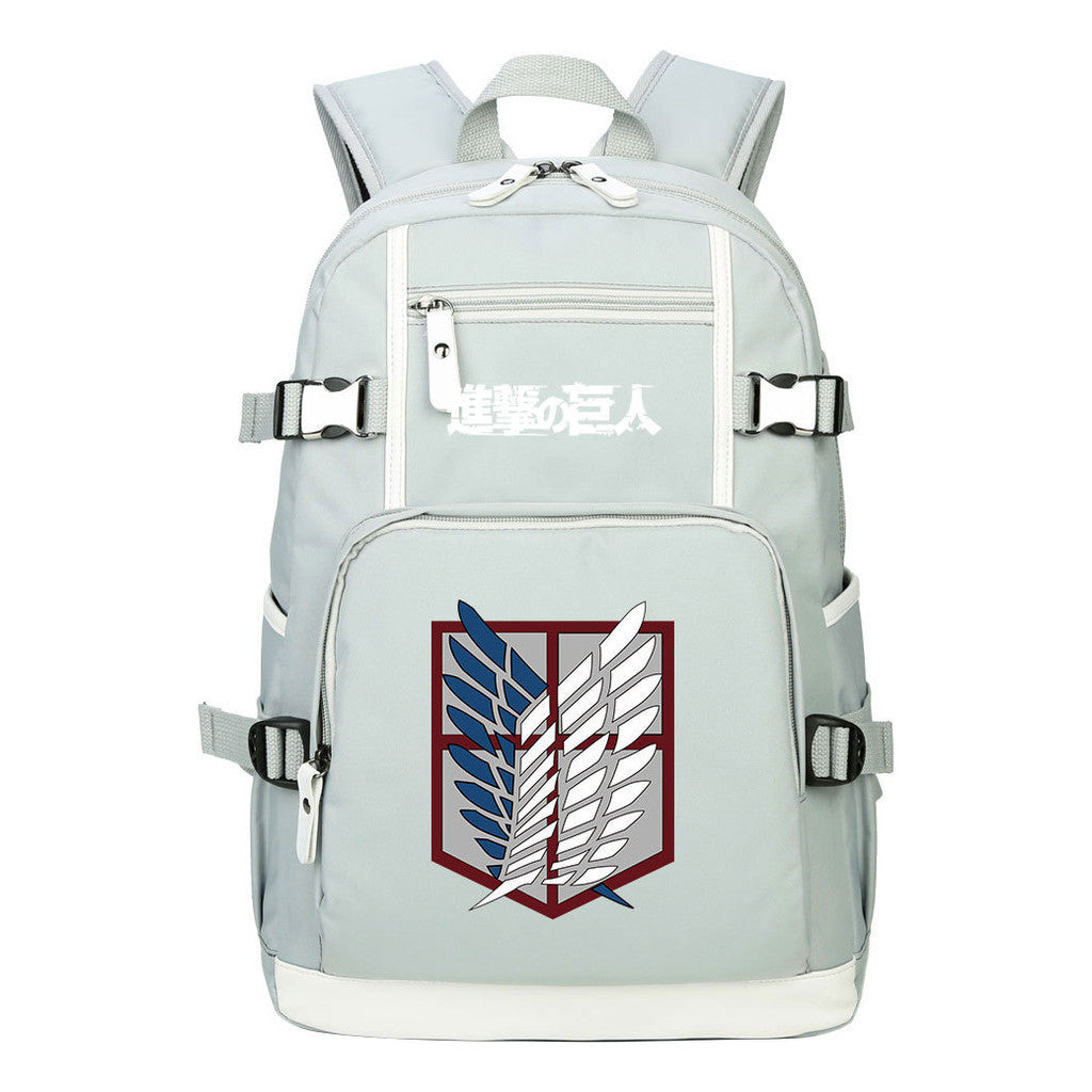 Giant Wings Of Anime Attack, Youth Student School Bag, Men's And Women's Backpack, Leisure Travel Backpack