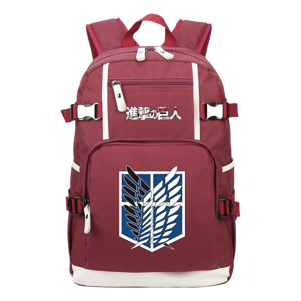 Giant Wings Of Cartoon And Anime Attack Student Backpacks, Men's And Women's Backpacks, Leisure Travel Backpacks