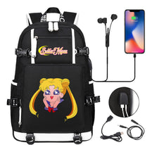 Beautiful Girl Warrior Usb Youth Student School Bag Travel Backpack