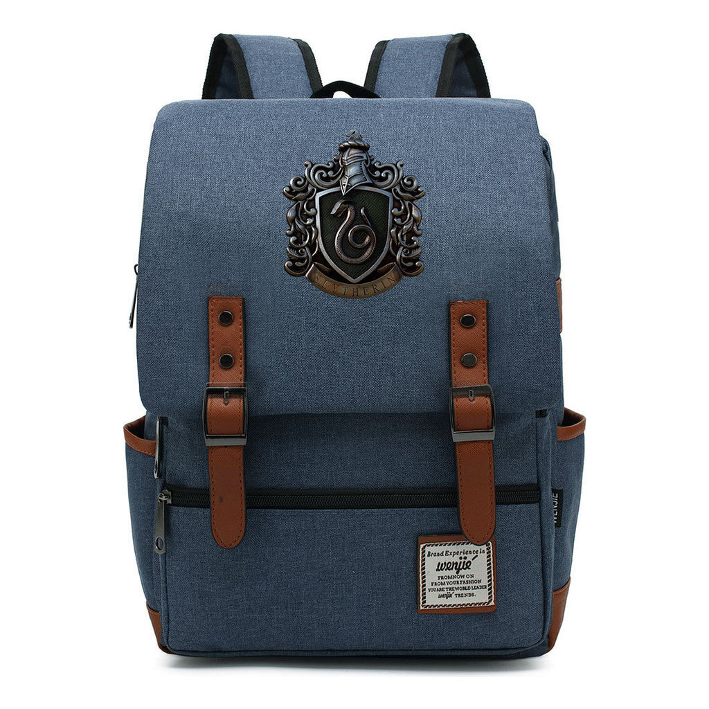School Of Witchcraft And Wizardry Printed Youth Backpack Men And Women, Casual Belt Buckle, Classic Backpack