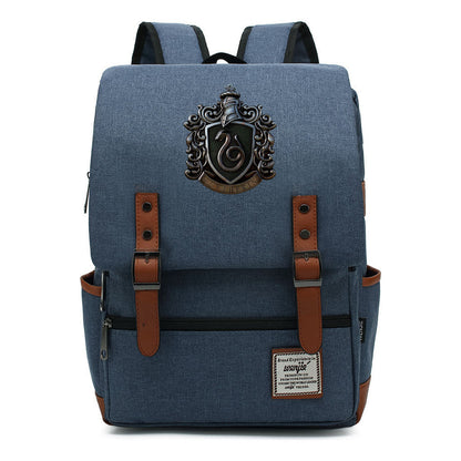 School Of Witchcraft And Wizardry Printed Youth Backpack Men And Women, Casual Belt Buckle, Classic Backpack
