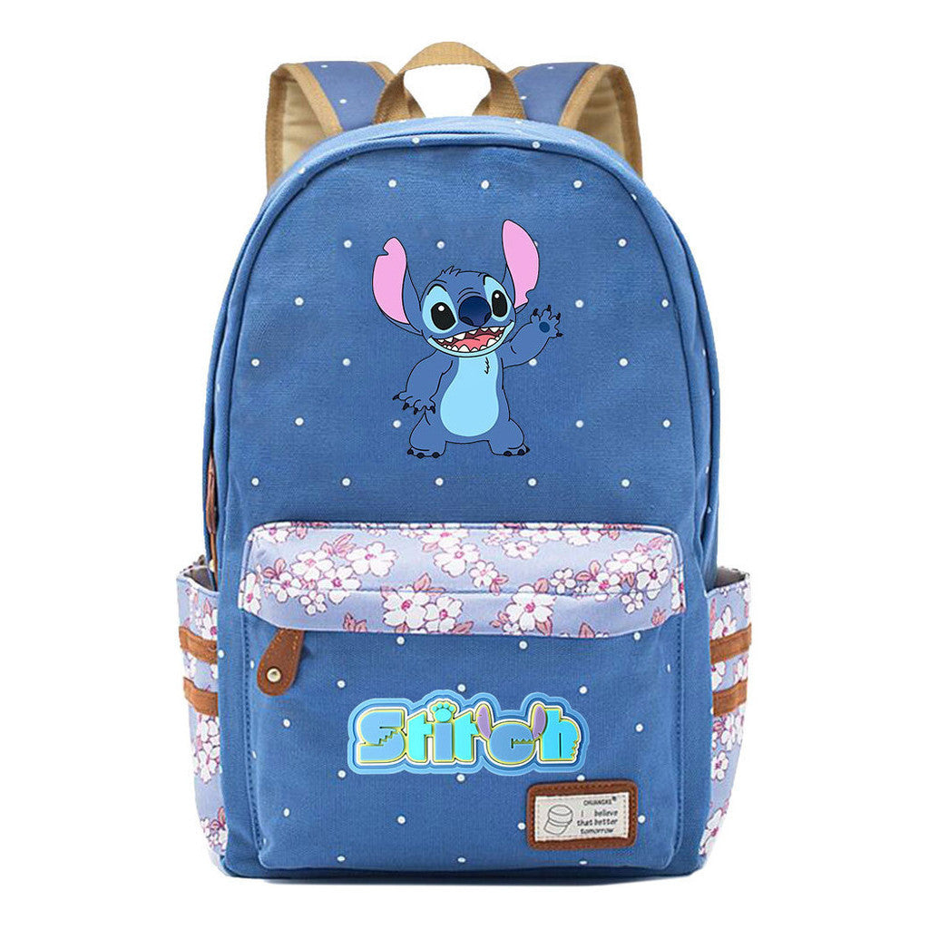 Japanese Anime Interstellar Baby Stitch Printed Youth Backpack Casual Backpack