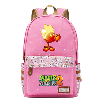 Game Plants Battle Printed Teenage Girl Student Backpack For Men And Women's Leisure Backpack