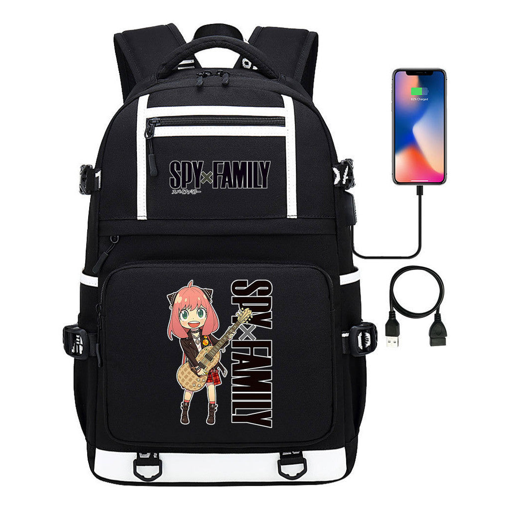 Comic Print Usb Youth Student Backpack For Men And Women, Backpack Leisure Travel