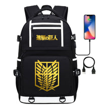 Golden Attack Giant Print Usb Youth Student Backpack Men's And Women's Backpack Leisure Travel Backpack