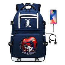 Cartoon Comics Death Note Printed Usb Youth Student Backpack Men's And Women's Leisure Travel Backpack
