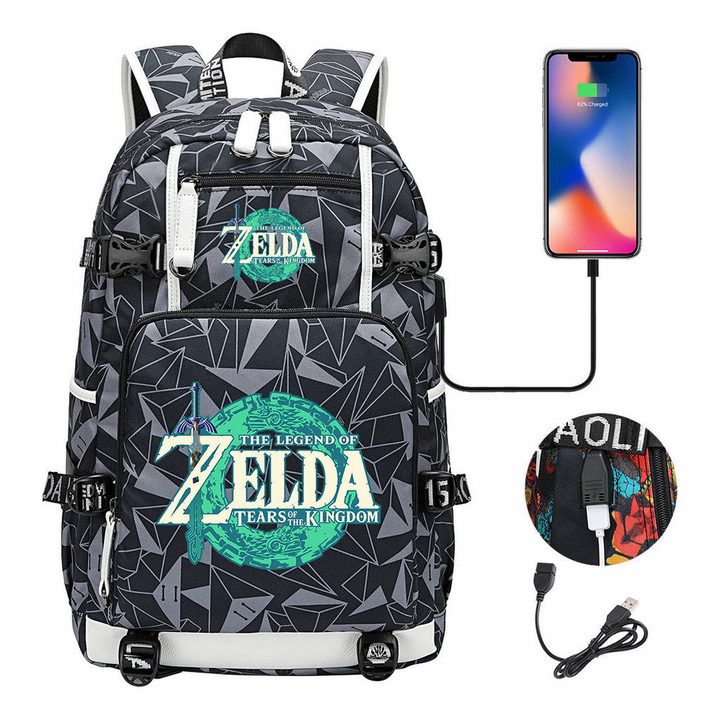 Printed Teenage Student Backpack For Men And Women's Leisure Travel Backpack