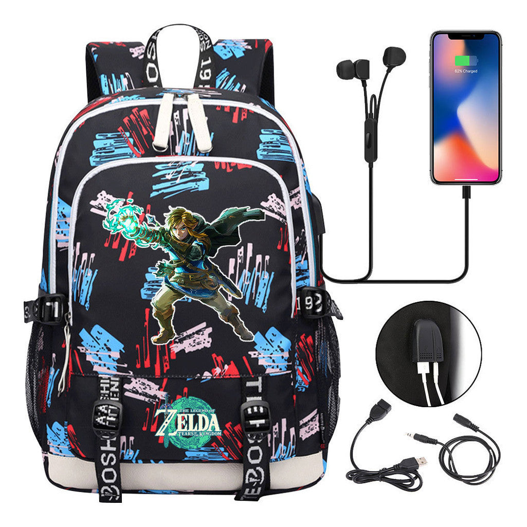 Usb Teen School Bag Men's And Women's Sports Backpacks