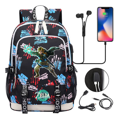 Usb Teen School Bag Men's And Women's Sports Backpacks