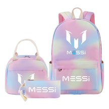 Sports Football Stars, Teenagers, Students, Girls, Backpacks, Lunch Bags, 3-piece Backpack Set