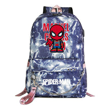 Superhero Printed Teenage Student Backpack For Boys And Girls, Casual Woven Strap Backpack