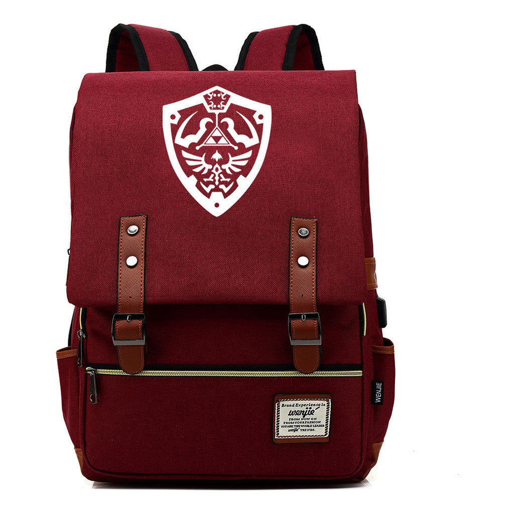 Game The Tear Seal Of The Kingdom Of Zelda Student Backpack Usb Men's And Women's Leisure Backpack