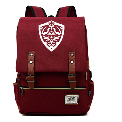 Game The Tear Seal Of The Kingdom Of Zelda Student Backpack Usb Men's And Women's Leisure Backpack