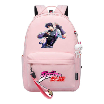 Comic Jojo's Wonderful Adventure Print Youth Student School Bag Leisure Bag Girl Backpack