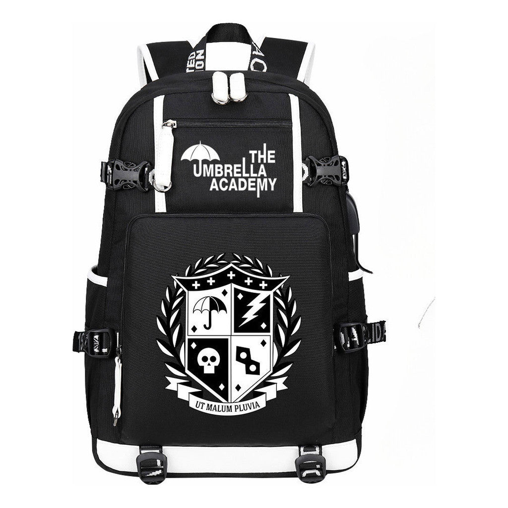 Printed Usb Large Capacity Youth Student Backpack For Men And Women's Leisure Travel Backpack