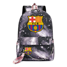 Sports Football Star Printed Usb Student Backpack For Leisure Travel Backpack