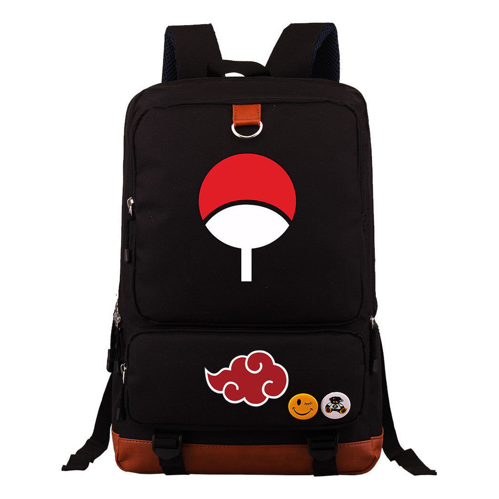 Cartoon Naruto Uchibo Youth Student School Bag Large Capacity Travel Bag Men's And Women's Backpack