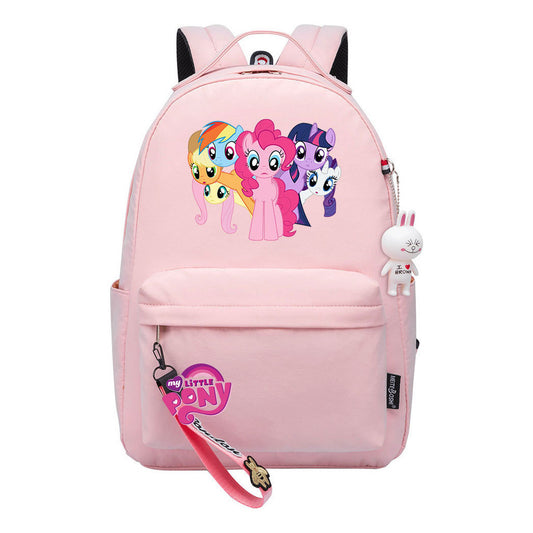 Cartoon Pony Unicorn Printed Youth Student School Bag Men's And Women's Leisure Bag Women's Backpack