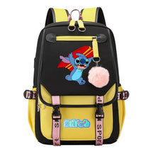 Usb Youth Backpack With Casual Woven Strap Flap Backpack