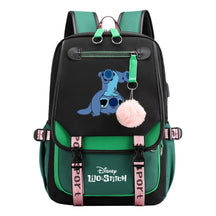 Interstellar Baby Stitch Usb Backpack For Boys And Girls Casual Woven Strap Flip Backpack