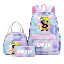 Naruto Girls School Bag Lunch Bag Three Piece Set Backpack Set