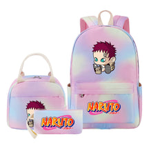 Naruto Teenage Student Girls School Bag Lunch Bag Three Piece Set Backpack Set